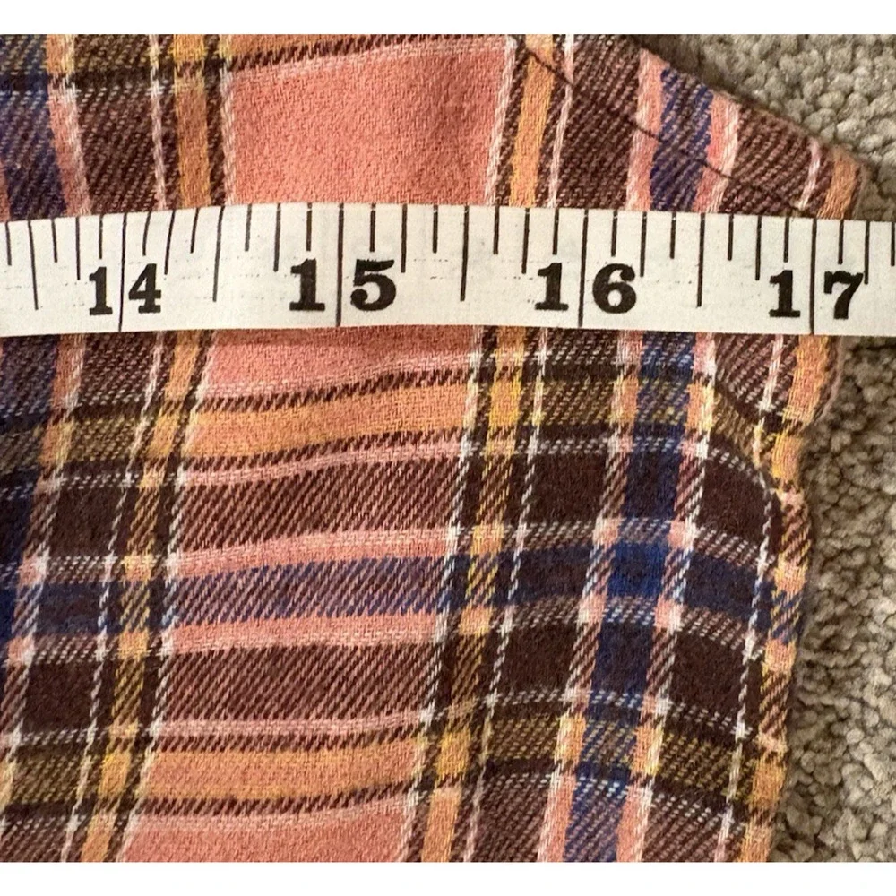 Stitch & Pine Button Front Sleeveless Mini Dress Plaid Retro Grunge 90s S/L - Picture 11 of 12